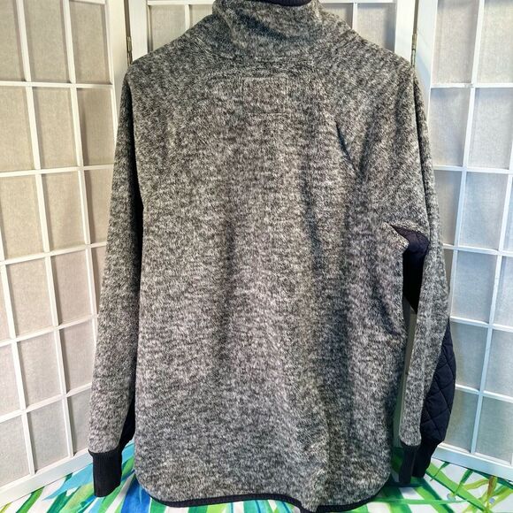 Abercrombie & Fitch fleece quilted pullover snap sweatshirt - Picture 2 of 10